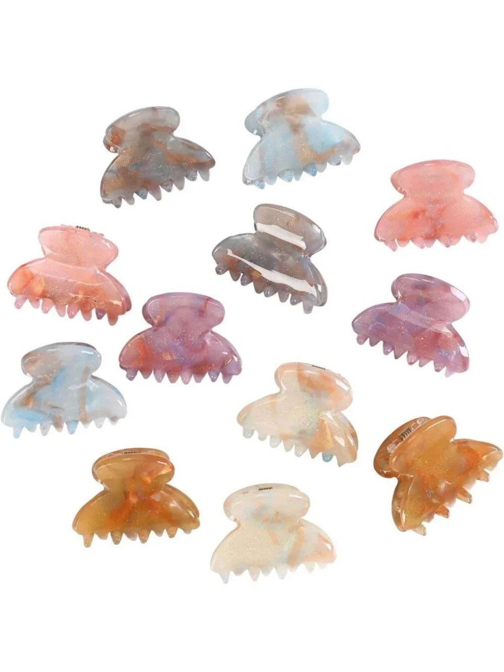 12 Pcs Mini Claw Hair Clips for Women & Girls - Perfect for Thin Hair Styles